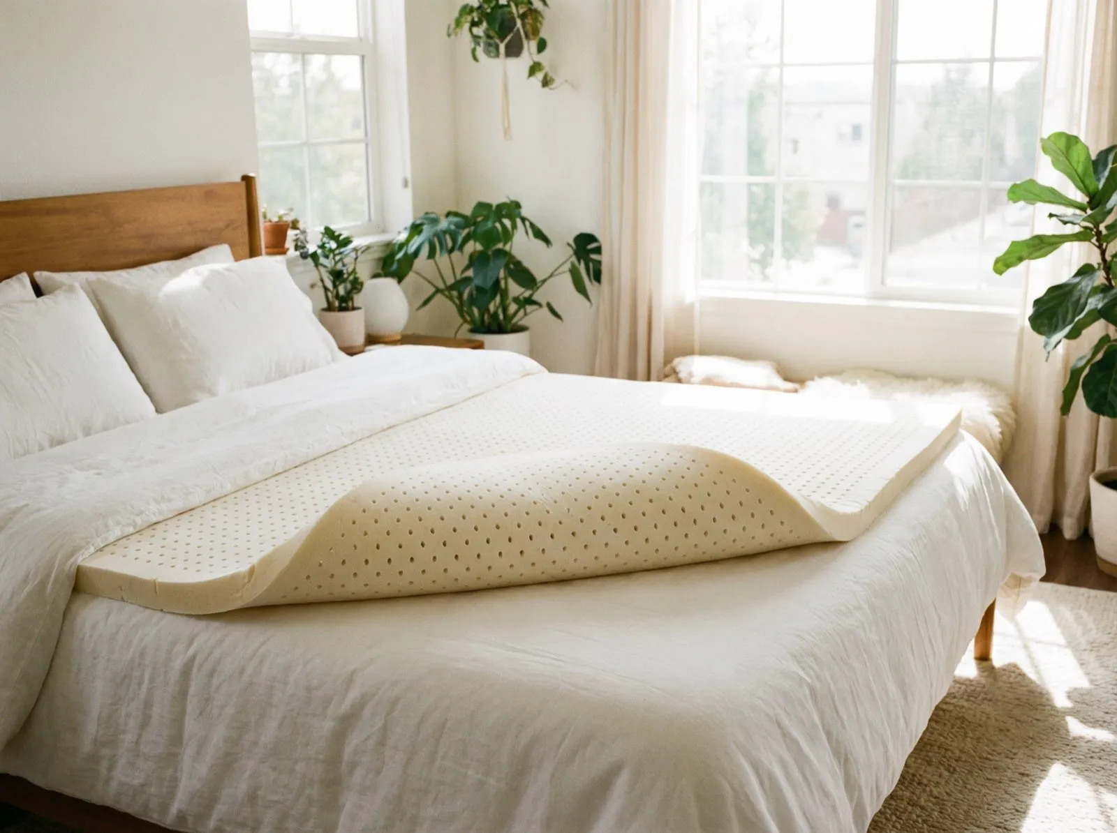Natural latex mattress topper by Sleeping Organic
